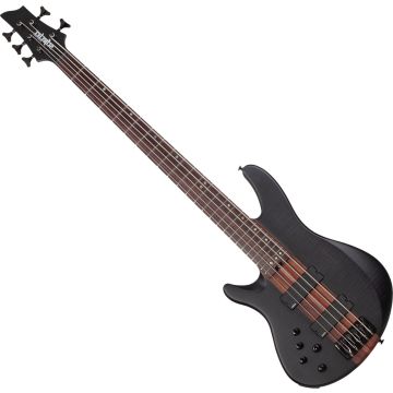 Schecter Charles Berthoud CB-5 LH bass in See Thru Black Satin sku number SCHECTER2874