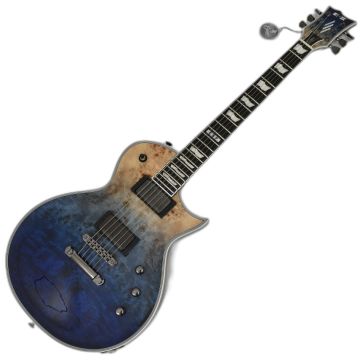 ESP E-II Eclipse Burl Maple Guitar Blue Natural Fade B-Stock sku number EIIECBMBLUNFD-B