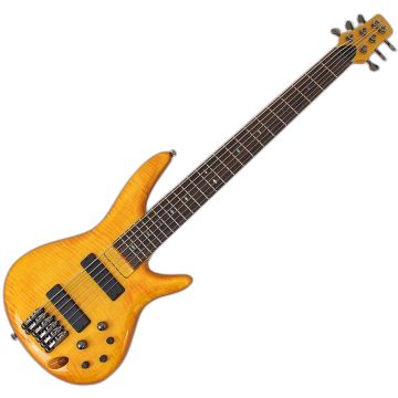 Ibanez GVB36 AM Gerald Veasley Bass Amber B-Stock with case sku number GVB36AM-B8176