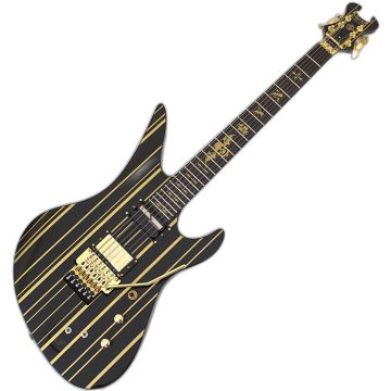 Schecter Synyster Custom-S Guitar Gloss Black Gold B-Stock 1321 sku number SCHECTER1742-B1321