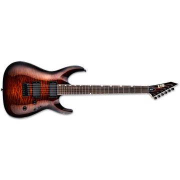 ESP LTD MH-200HT/QM DARK BROWN SUNBURST guitar sku number LMH200HTQMDBSB