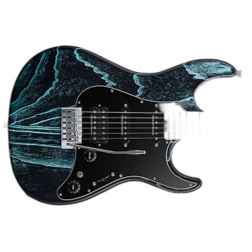 ESP Snapper CTM Electric Guitar in See Thru Black sku number ESNAPCTMMFMSTBLK