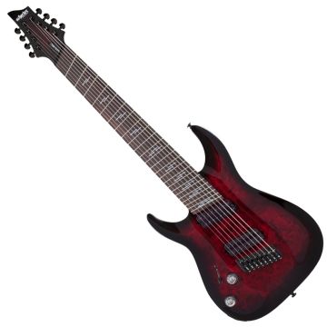 Schecter Omen Elite-8 MS LH guitar in Black Cherry Burst sku number SCHECTER2469