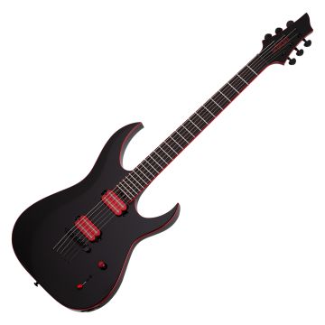 Schecter Sunset-6 Red Dawn guitar in Gloss Black sku number SCHECTER3890