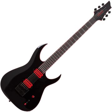 Schecter Sunset-6 ET Red Dawn guitar in Gloss Black sku number SCHECTER3892