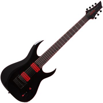 Schecter Sunset-7 ET Red Dawn guitar in Gloss Black sku number SCHECTER3893