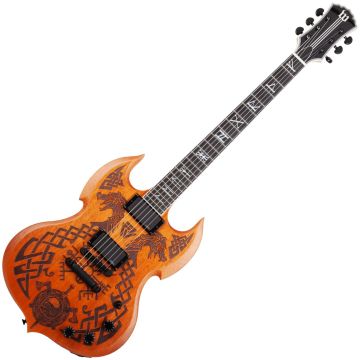 Wylde Audio Natural Satin Barbarian Carveworks Guitar sku number SCHECTER4586