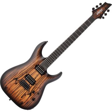 Schecter C-1 Pale Moon guitar in Natural Satin with Black Burst sku number SCHECTER692