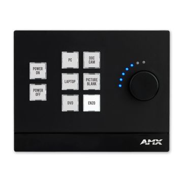 AMX MKP-108L-BL Massio Keypad 8-button BLACK sku number FG5793-08L-BL
