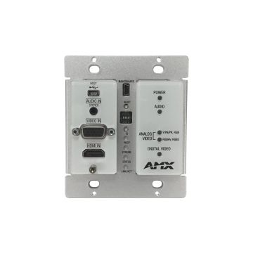 AMX NMX-ENC-N1115-WP-BL N1000 Series AV Over IP Decor Style Wallplate Encoder with KVM in Black sku number FGN1115-WP-BL