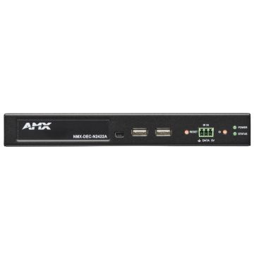 AMX NMX-DEC-N2422A JPEG 2000 4K60 4:4:4 & HDR Video Over IP Decoder, Stand Alone with POE+, KVM, & AES67, Stand-alone sku number FGN2422A-SA