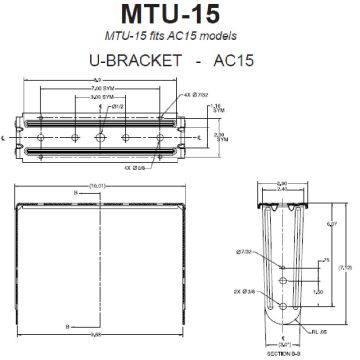 JBL MTU-15-WH U Bracket For AC15 sku number MTU-15-WH