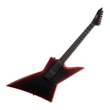 ESP LTD EXL Black Metal Electric Guitar in Black Red Burst Satin sku number LEXLBKMBLKREDBS