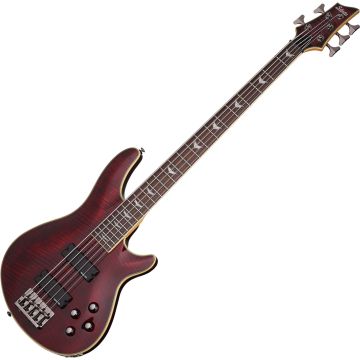 Schecter Omen Extreme-5 bass in Black Cherry sku number SCHECTER2041