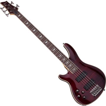 Schecter Omen Extreme-5 LH bass in Black Cherry sku number SCHECTER2047