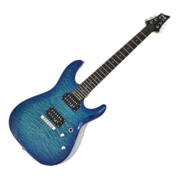 Schecter C-6 Plus guitar in Ocean Blue Burst sku number SCHECTER443