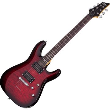 Schecter C-6 Plus guitar in See-Thru Cherry Burst sku number SCHECTER447