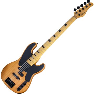 Schecter Model-T Session-5 bass in Aged Natural Satin sku number SCHECTER2847