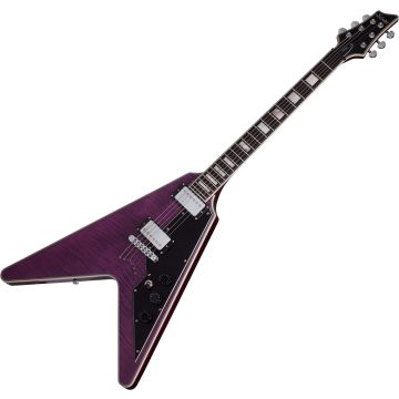 Schecter V-1 Custom guitar in Trans Purple sku number SCHECTER654