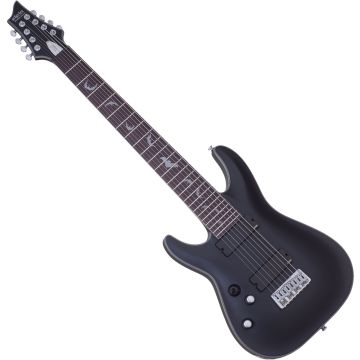Schecter Damien Platinum-8 LH guitar in Satin Black sku number SCHECTER1188