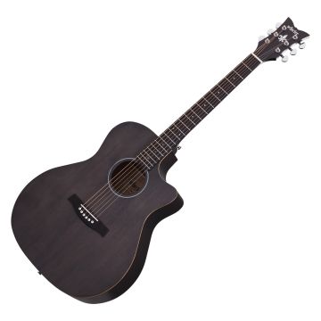 Schecter Deluxe Acoustic acoustic in Satin See Thru Black sku number SCHECTER3716