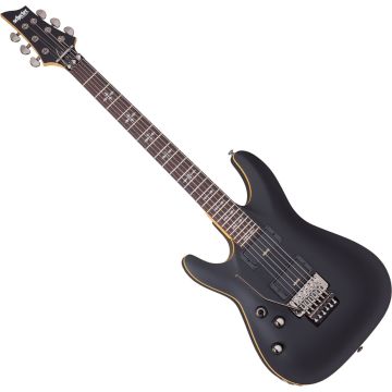 Schecter Demon-6 FR LH guitar in Satin Black sku number SCHECTER3666