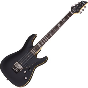 Schecter Demon-6 FR guitar in Aged Black Satin sku number SCHECTER3661