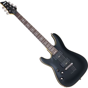Schecter Demon-6 LH guitar in Satin Black sku number SCHECTER3665