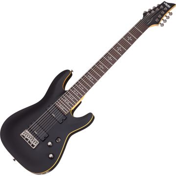 Schecter Demon-8 guitar in Aged Black Satin sku number SCHECTER3663