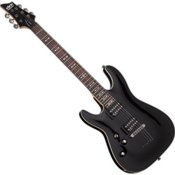 Schecter Omen-6 Left-Handed Electric Guitar in Gloss Black Finish sku number SCHECTER2063