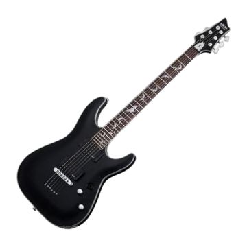 Schecter Damien Platinum-6 guitar in Satin Black sku number SCHECTER1181