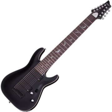 Schecter Damien Platinum-9 guitar in Satin Black sku number SCHECTER1193
