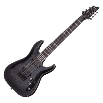 Schecter Hellraiser Hybrid C-7 guitar in Trans Black Burst sku number SCHECTER1924