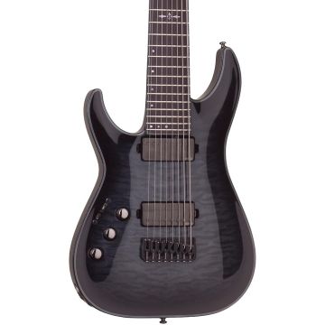 Schecter Hellraiser Hybrid C-8 LH guitar in Trans Black Burst sku number SCHECTER1931