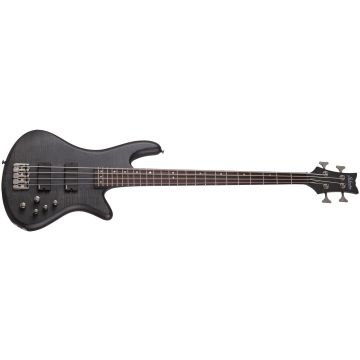 Schecter Stiletto Studio-4 bass in See-Thru Black Satin sku number SCHECTER2711