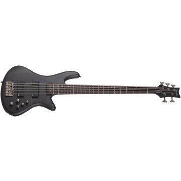 Schecter Stiletto Studio-5 bass in See-Thru Black Satin sku number SCHECTER2721