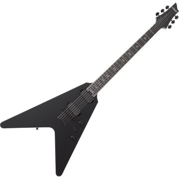 Schecter V-1 SLS Elite Evil Twin guitar in Satin Black sku number SCHECTER1346