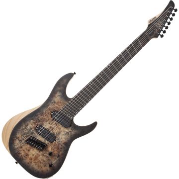 Schecter Reaper-7 Multiscale guitar in Satin Charcoal Burst sku number SCHECTER1509