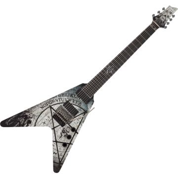 Schecter Randy Weitzel V-7 FR guitar in Satin White sku number SCHECTER335