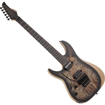 Schecter Reaper-6 FR S LH guitar in Satin Charcoal Burst sku number SCHECTER1514
