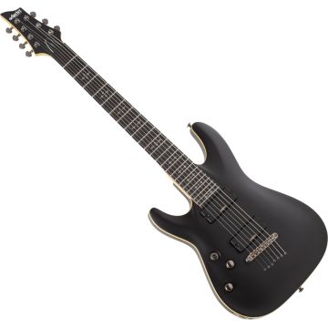 Schecter Demon-7 LH guitar in Satin Black sku number SCHECTER3667