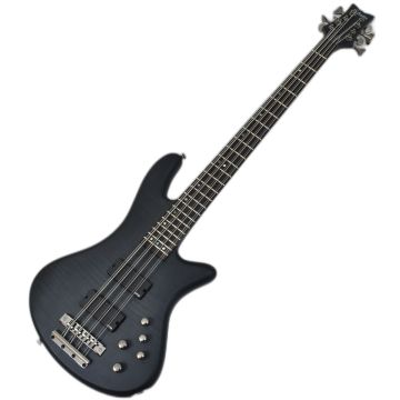 Schecter Stiletto Studio-8 bass in See-Thru Black Satin sku number SCHECTER2742