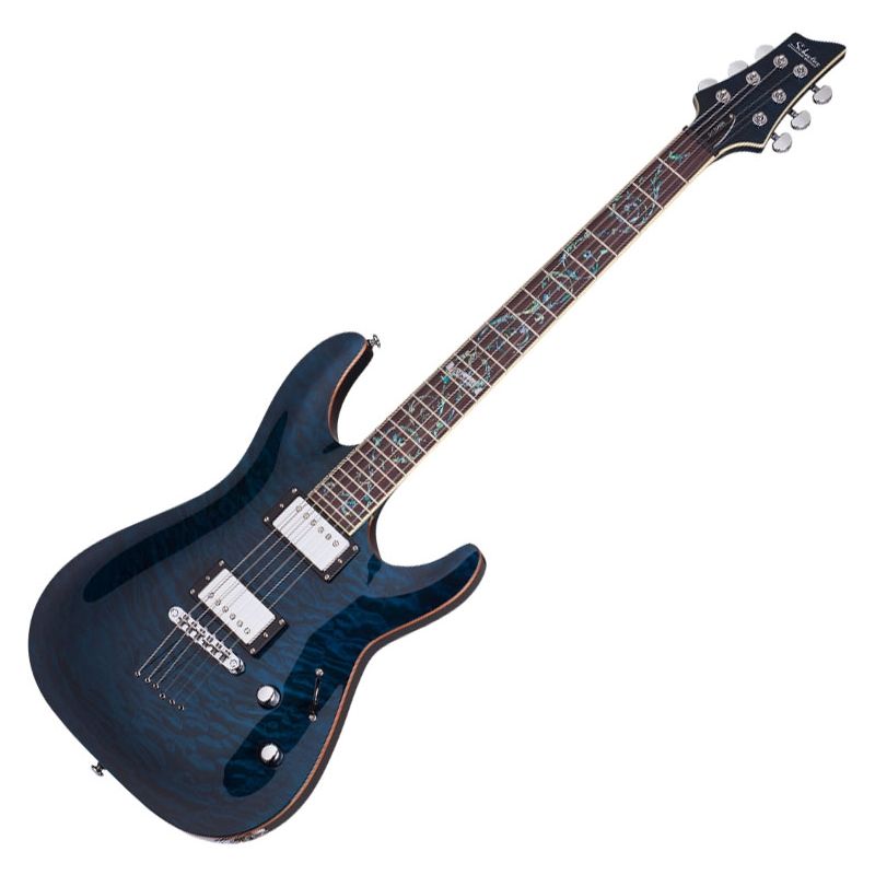 Schecter C-1 Classic Electric Guitar See-Thru Blue