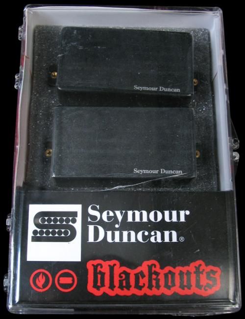 SEYMOUR DUNCAN ORIGINAL BLACKOUTS ACTIVE HUMBUCKER BLACK CHROME BRIDGE AHB-1b