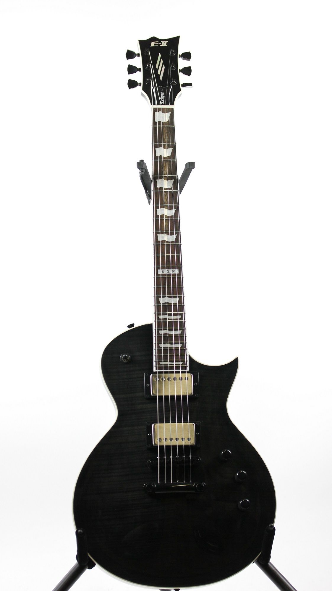 ESP E-II Eclipse FM STBLK Flamed Maple See Thru Black Electric Guitar