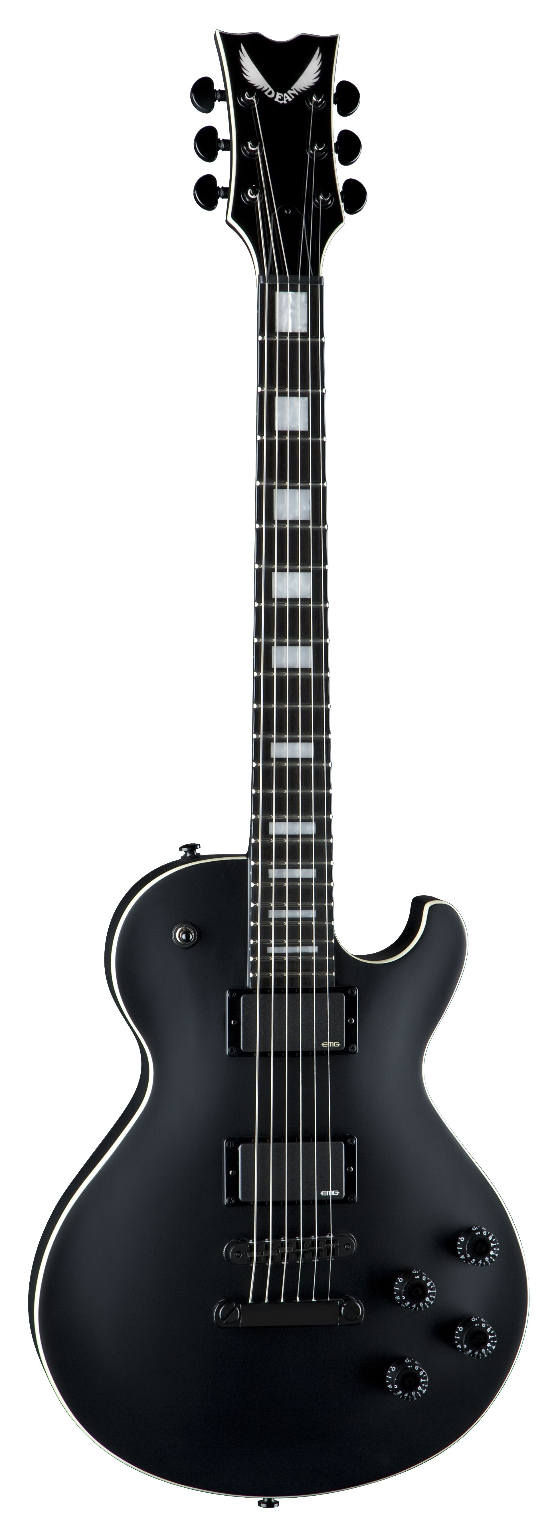 Dean Thoroughbred Stealth Black Satin w/EMG TB STH BKS