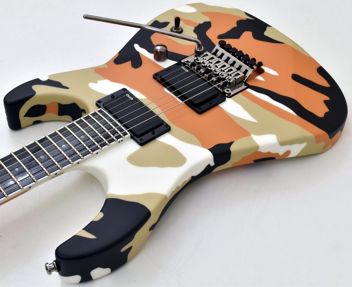 ESP EII MII Neck Thru Body Electric Guitar in Desert Camo