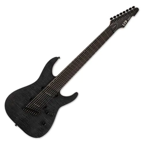 ESP LTD M-1008 Multi-Scale 8 String Electric Guitar See Thru Black Satin sku number LM1008MSFMSTBLKS