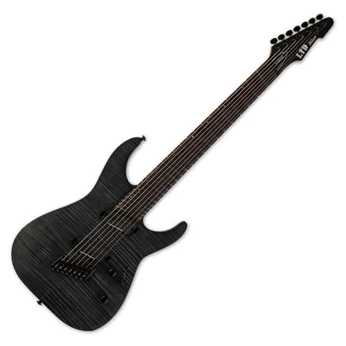 ESP LTD M-1007 Multi-Scale 7 String Electric Guitar See Thru Black Satin sku number LM1007MSFMSTBLKS