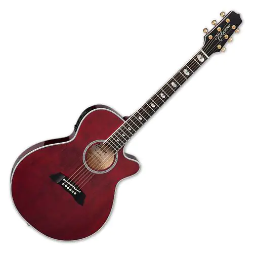 Takamine TSP158C STR Acoustic Electric Guitar See Thru Red Gloss sku number TAKTSP158CSTR